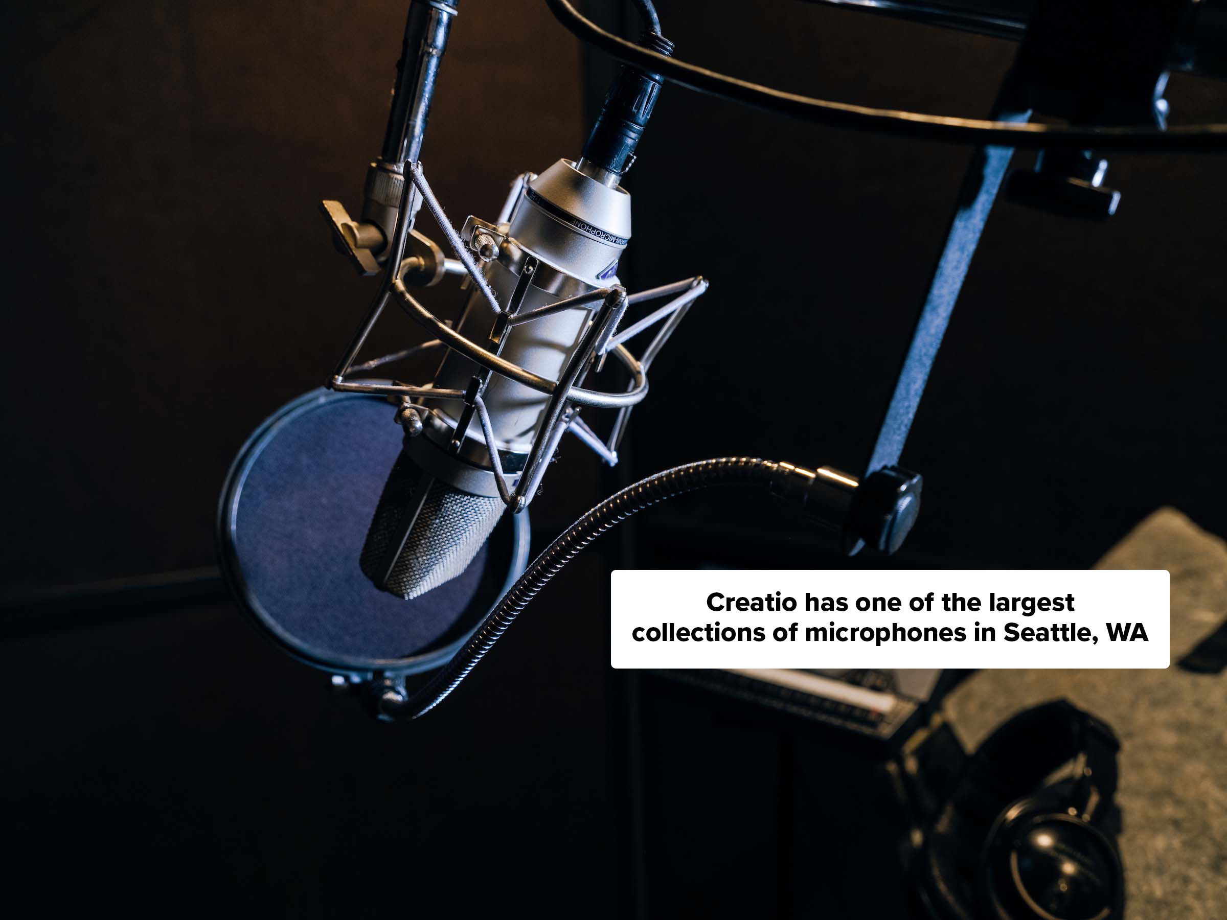 Creatio has the Largest Collection of Microphones in Seattle, WA