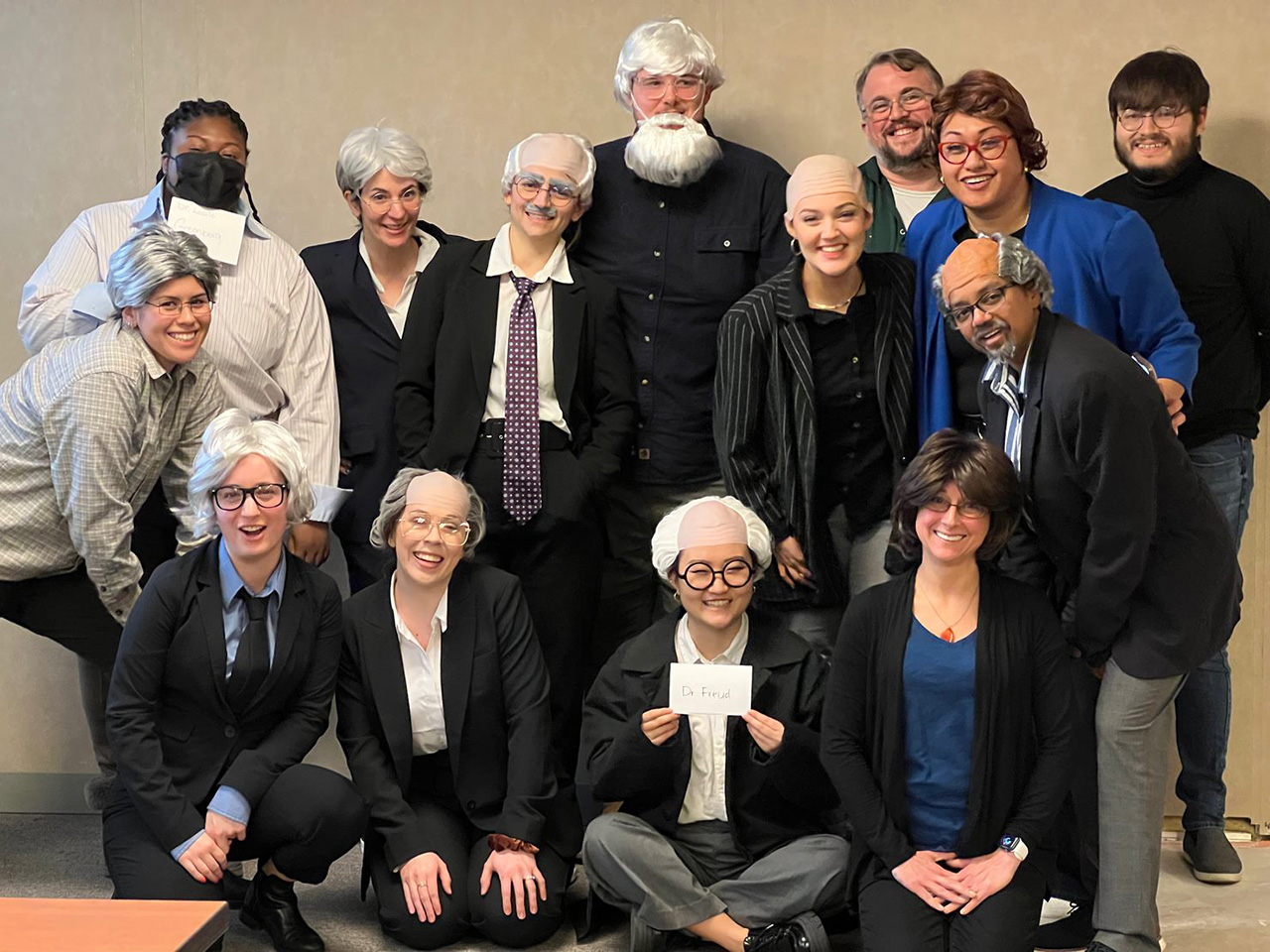 PsyD students dress up as leaders in the field of psychology