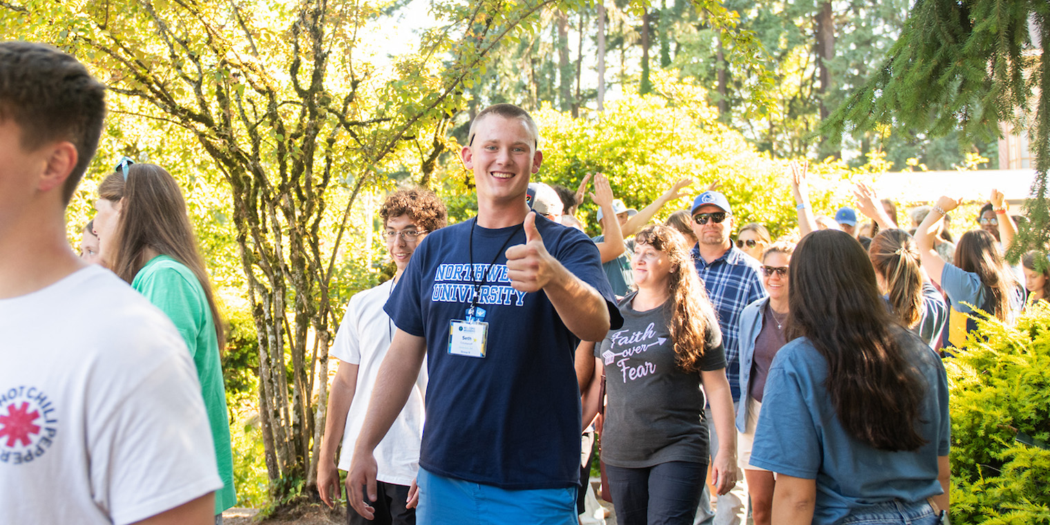 New students are welcomed back to campus during NU's Orientation.