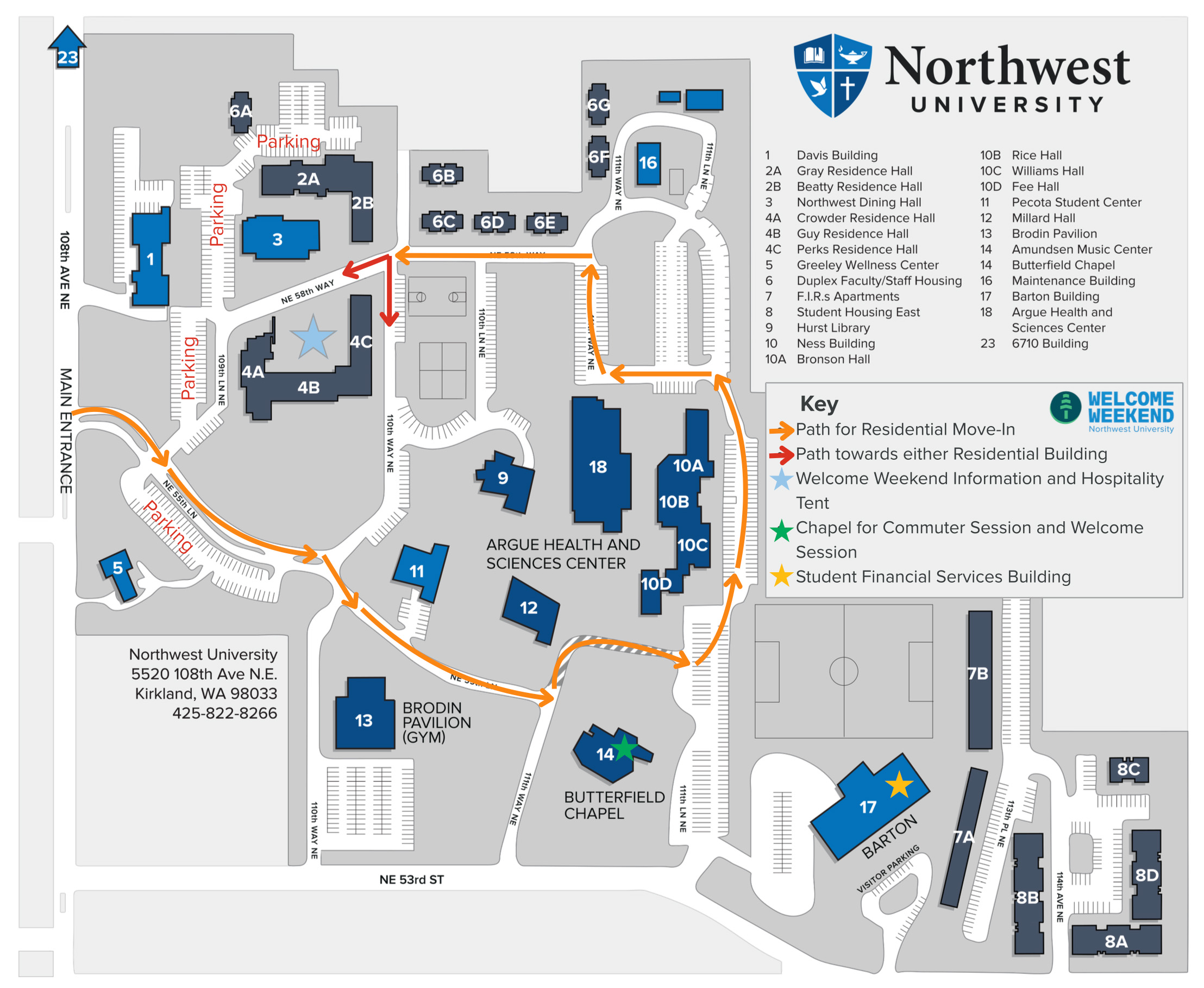 Weekend Maps Northwest University